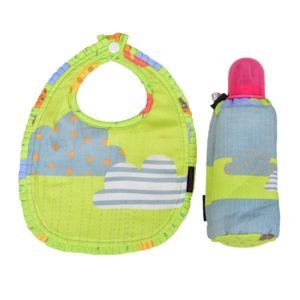 Clouds Bib & Bottle Cover Set