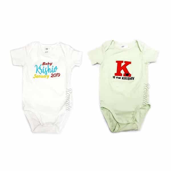 Alpha Birthdate Rompers Set