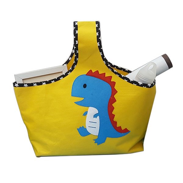 Blue Dinosaur Yellow Sundries Bag