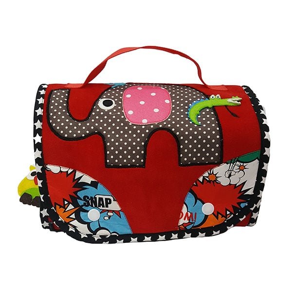 Elephant Bird Red Pouch Set Tote Bag