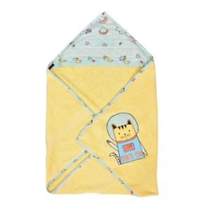 Space Cat Patch Hood Towel