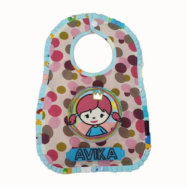 AE-01-P012-I01 Dots Pink Bib & Bottle Cover Set