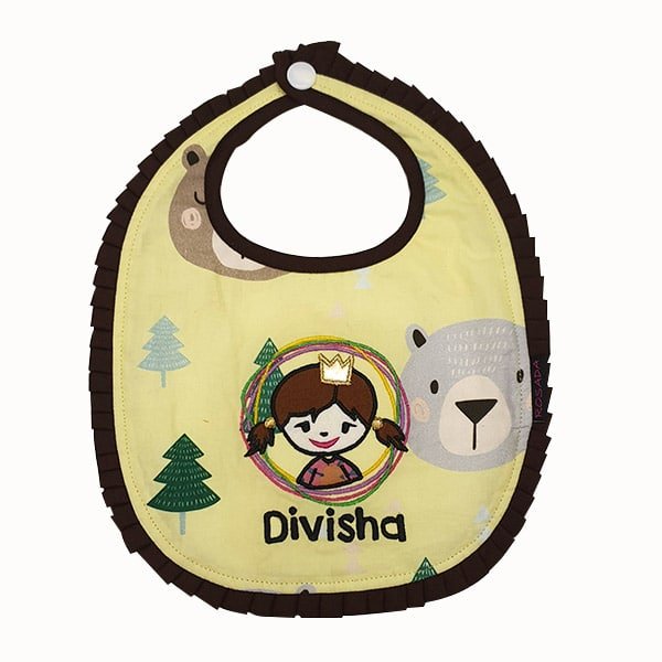 AE-01-P015-I01 Two Ponies Girl Bib & Bottle Cover Set