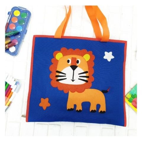 Lion Blue Art Bag