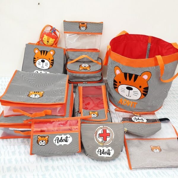 Baby Tiger Face Motif Toy Basket 01