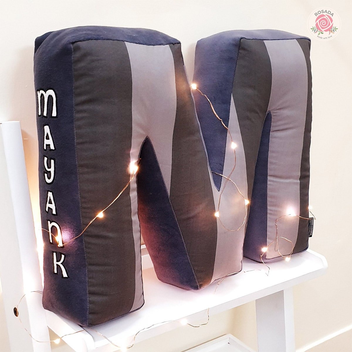 Bold Stripes Alphabet Cushion