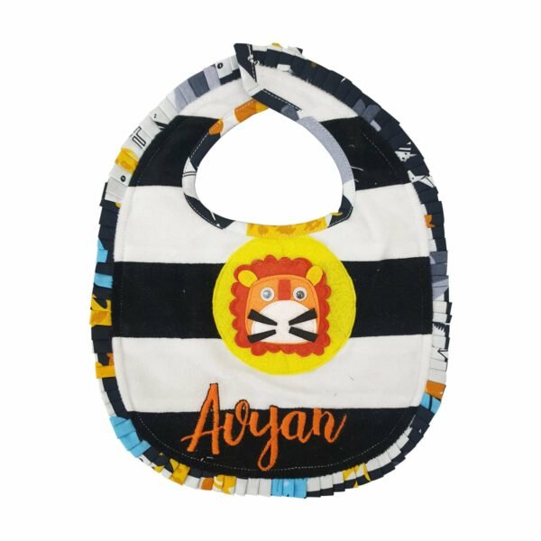 Black White Lion Bib