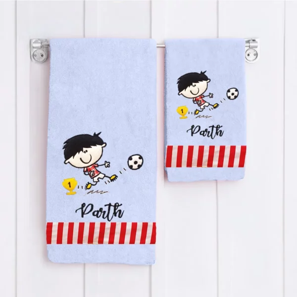 Football Player Boy Towel