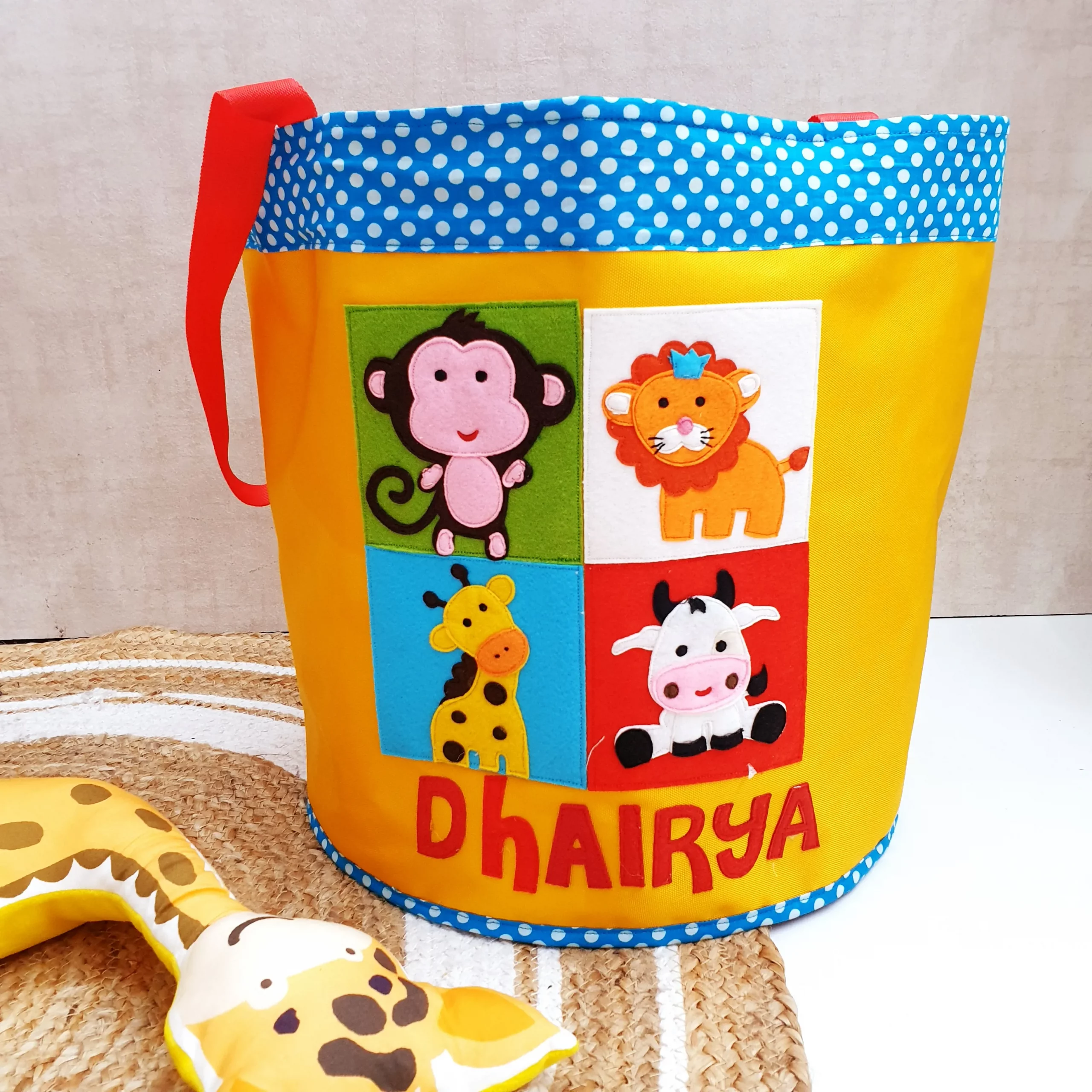 Safari Yellow Toy Basket