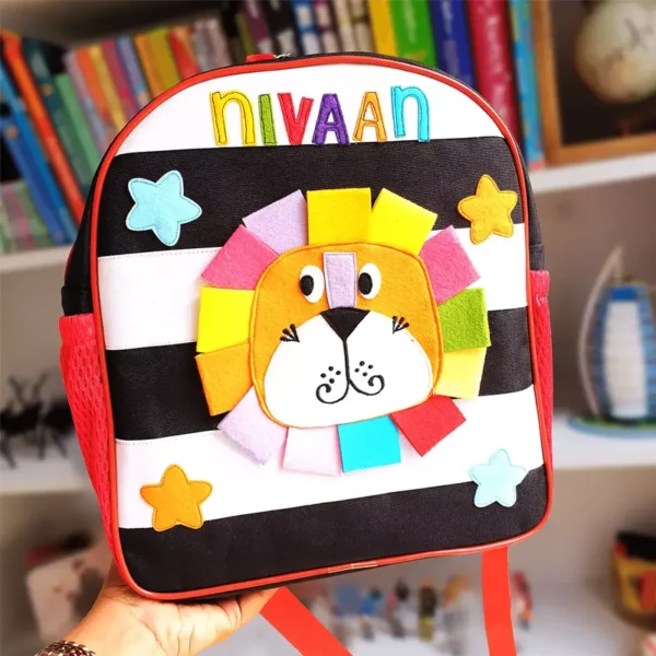 Colourful Lion Face Backpack