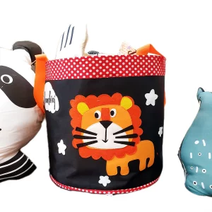 Lion Black Toy Basket