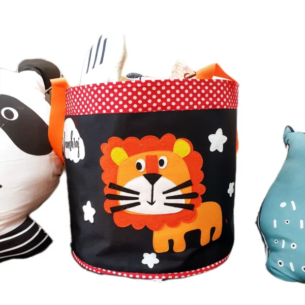 Lion Black Toy Basket
