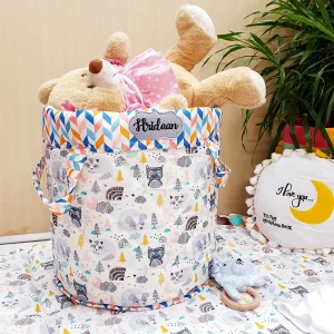 Neenee Animals Quilted Toy Basket