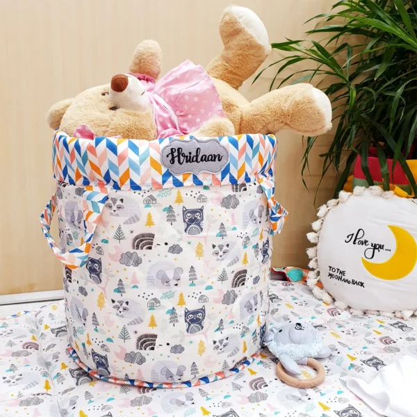 Neenee Animals Quilted Toy Basket