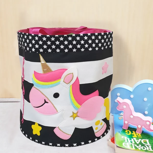 Black White Toy Basket