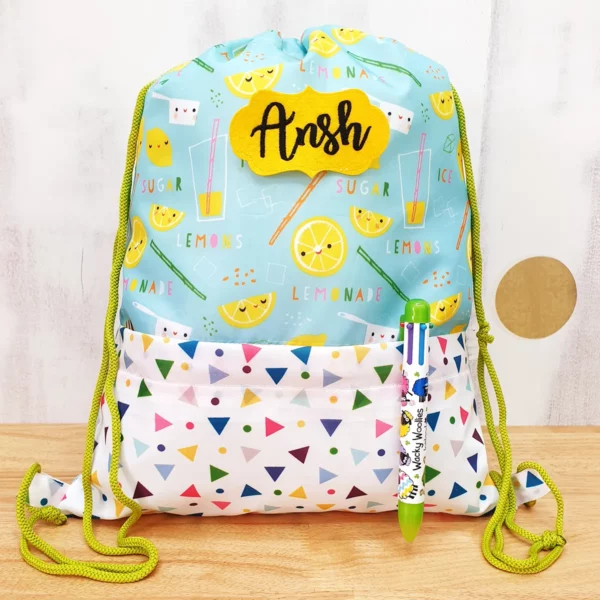 Lemon Drawstring Bags