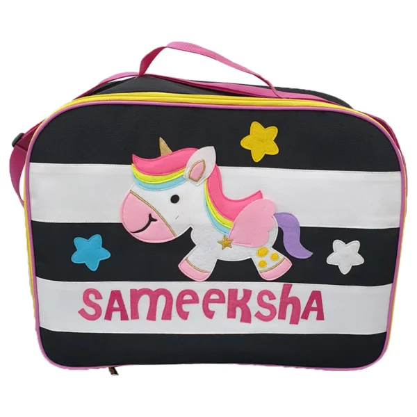 Black White Unicorn Travel Case