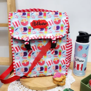Candy Cane Insulated Lunch Bag