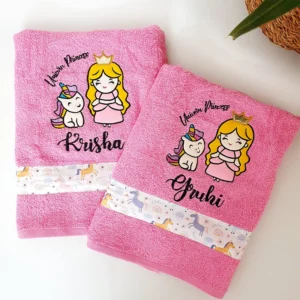 Princess And Unicorn Towel