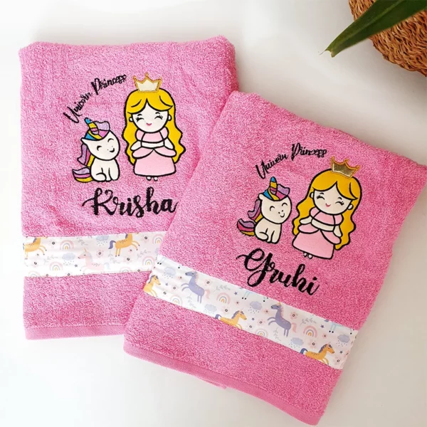 Princess And Unicorn Towel