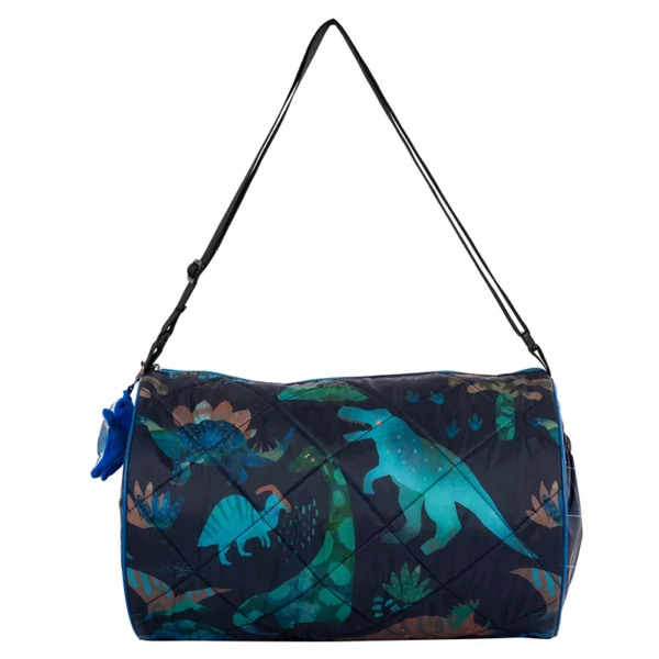 Blue Dino Duffle Bag