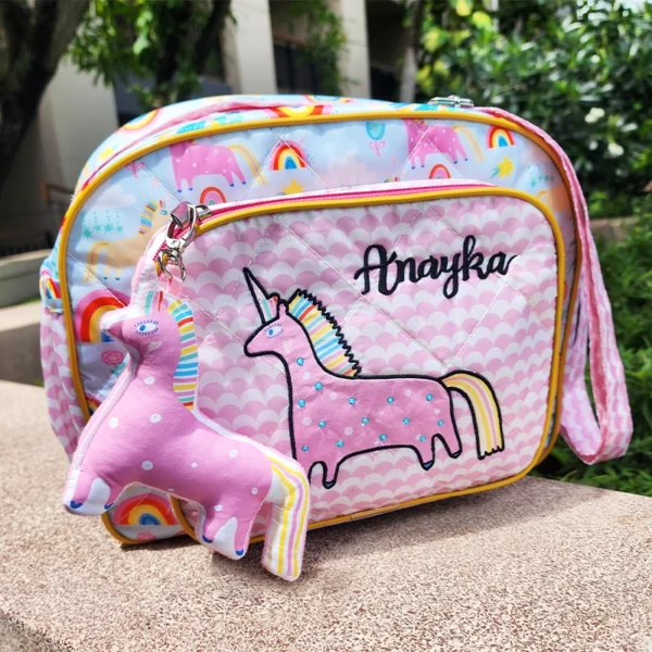 Blue Unicorn Diaper Bag
