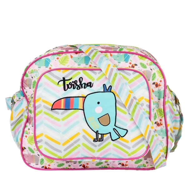 Pink Hippo Diaper Bag