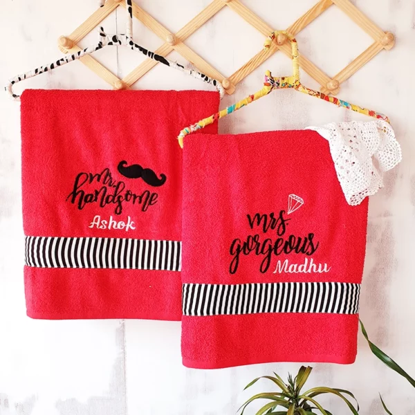 Handsome & Gorgeous Couple Towel Set