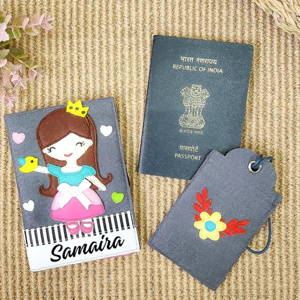 Princess Felt Passport Cover & luggage Tag