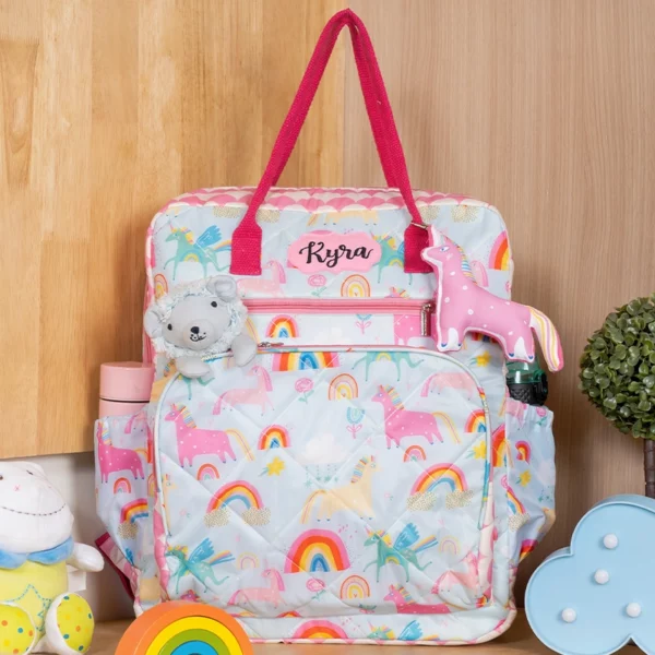 Blue unicorn Mommy Bag